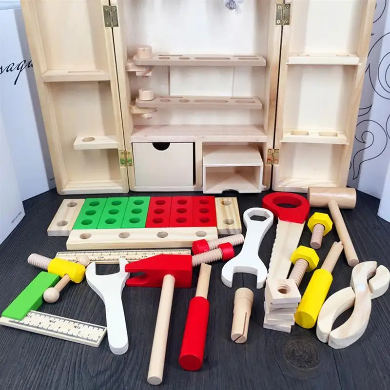 Деревянный набор инструментов для моделирования, игрушки для ролевых игр, набор инструментов для ремонта, обучающая игрушка для детей