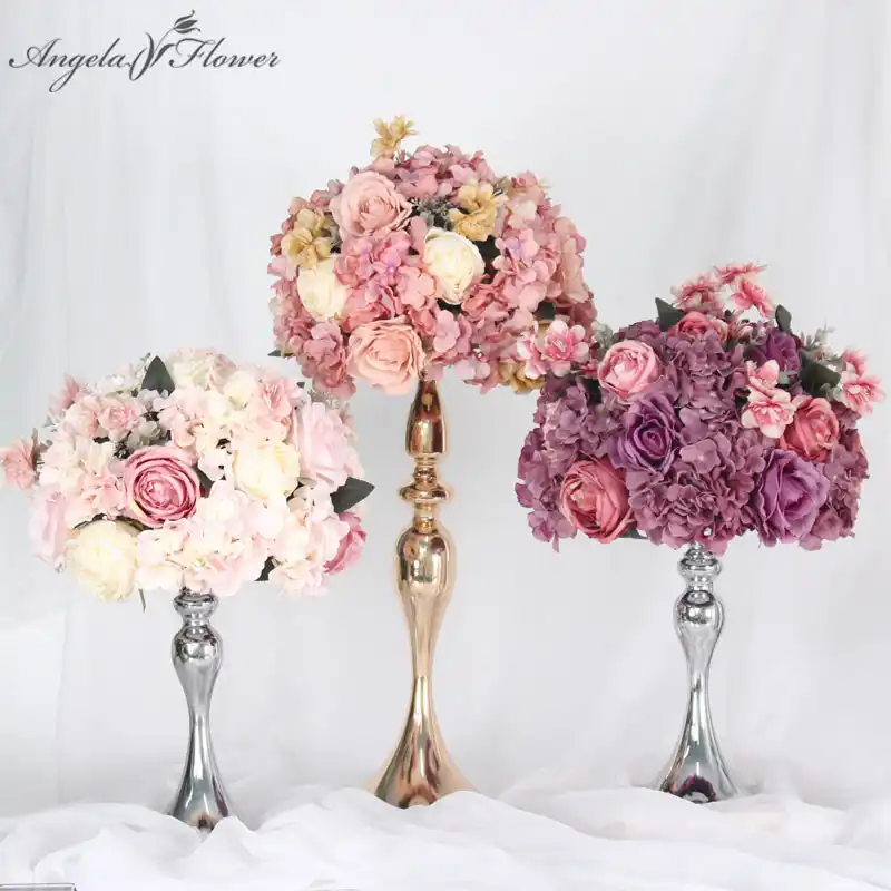 Customize 35cm silk peonies artificial flower ball centerpieces
