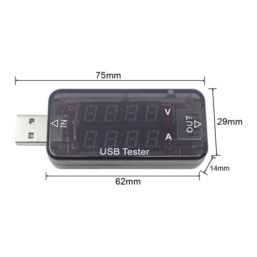 USB тестер 4 цифры дисплей DC Цифровой вольтметр Amperimetro измеритель напряжения тока