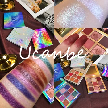 

Beauty 9 Color Glitter Eyeshadow Powder Palette Makeup Party Palette Shimmer Matte Eyeshadow Pallete Pigmented Metallic Cosmetic