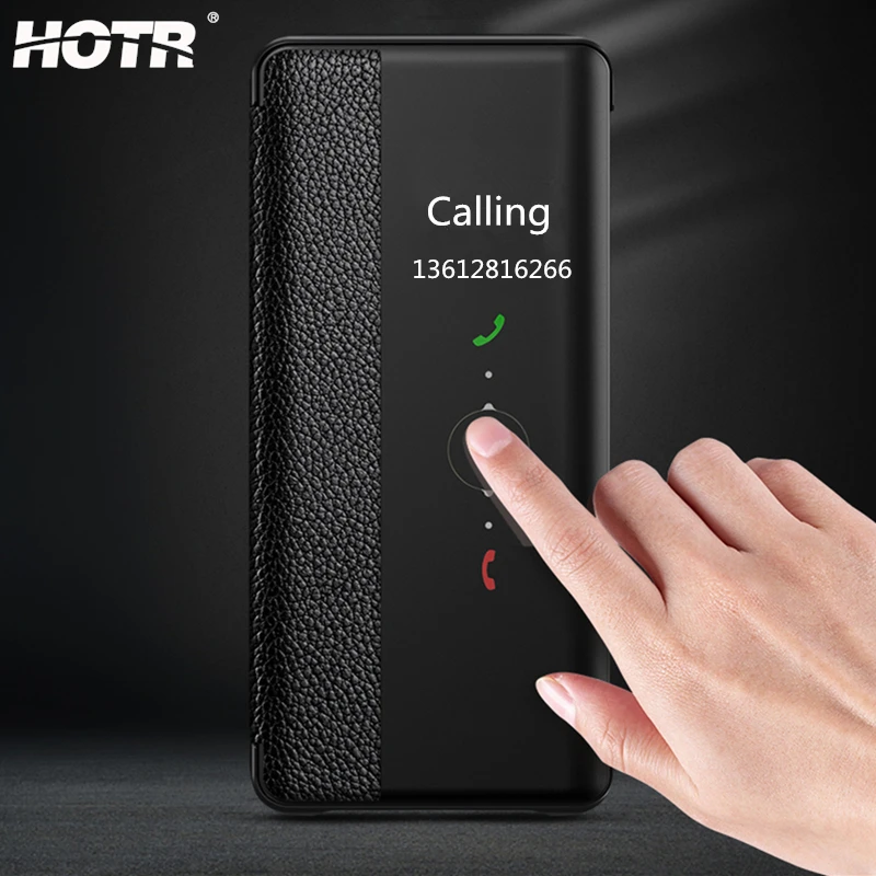 Ceny P30 Pro prawdziwej skóry obudowa smartfona dla Huawei P30 P20 Pro etui z klapką obudzić snu pokrywa dla Huawei Mate 10 20 Pro mate 20X