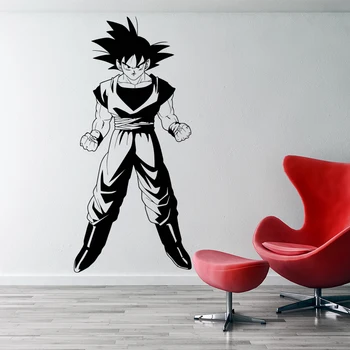 

Dragonball Z Inspired Goku 3D Wall Sticker Vinyl Animated movie Cartoon home decor DIY wall decal for kids room