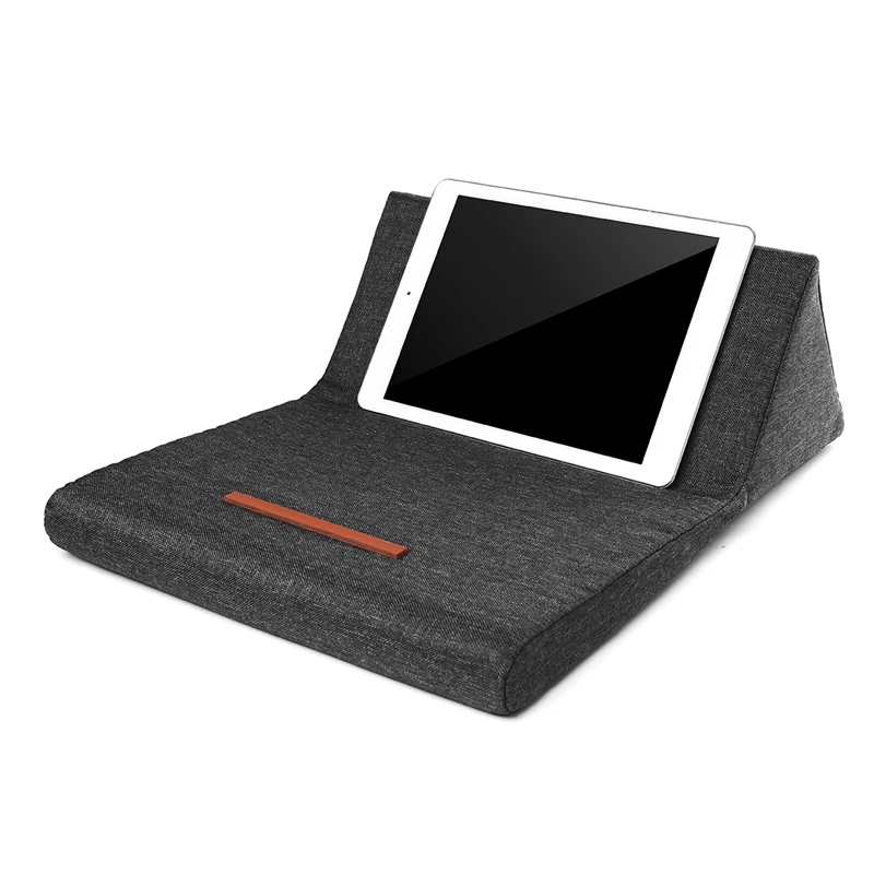 Portable Plush Tablet Pillow Holder Stand Stylish Wedge Pillow Angled Cushion Lap Cooling Stand