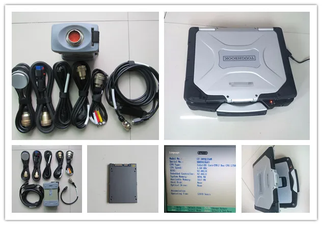 Cheap red mb star c3 with 7 cables software super ssd with computer toughbook cf-30 with battery diagnostic tool ready to use