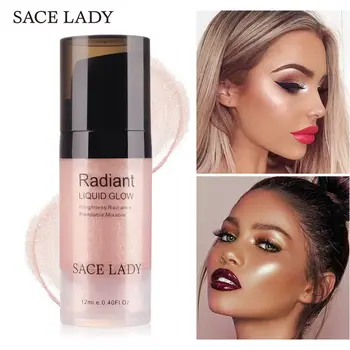 

SACE LADY Illuminator Highlighter Cream Profissional Completa Liquid Highlighter Primer Face Brightener Make Up Liquid Glow Kit
