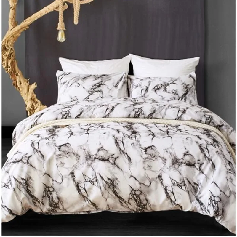 

Bedding Set Duvet Cover Cartoon Marble Texture Pillowcase 3D Printed Bedclothes Twin Full Queen King Super King Size Home