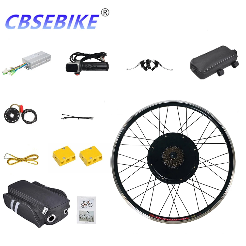 Discount CBSEBIKE Electric Bike Conversion Kit 20inch 36v 48v 250w 500w 1000w LED LCD Display eBike  for Rear Bicycle Wheel Motor 0