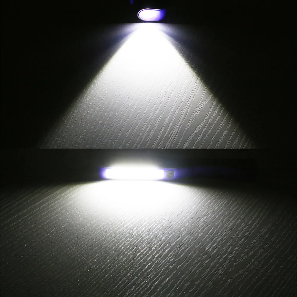 1 * COB светодиодный + 1 * светодиодный фонарик многофункциональный светодиодный факел лампы ручка фонарик linternas Встроенная в магнит работа