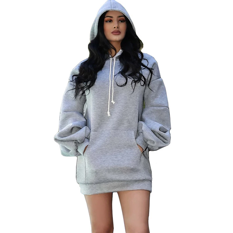 2018 Autumn new long hoodies sweatshirt Women lantern sleeve casual ...