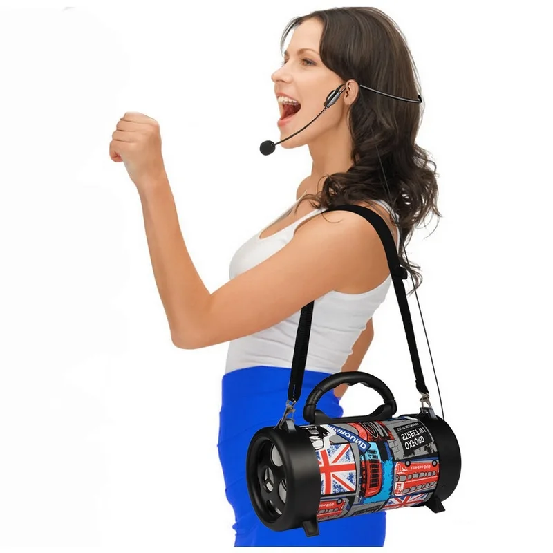 Portable Speaker Wireless Bluetooth Speaker Hifi Soundbar with Subwoofer Outdoor Loudspeaker With Microphone FM radio Boombox