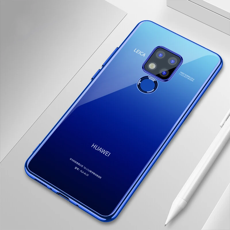 

for Huawei Mate 30 20 Pro Lite 20X Case Plating Transparent Soft TPU Cover for Huawei Mate20 Mate20Pro Mate20Lite Mate20X Fundas