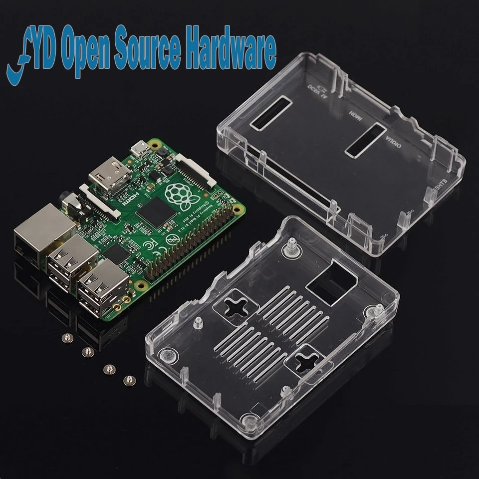 Raspberry Pi 2 Чехол B + черный чехол Корпус для Модель и (прозрачный) | Электронные