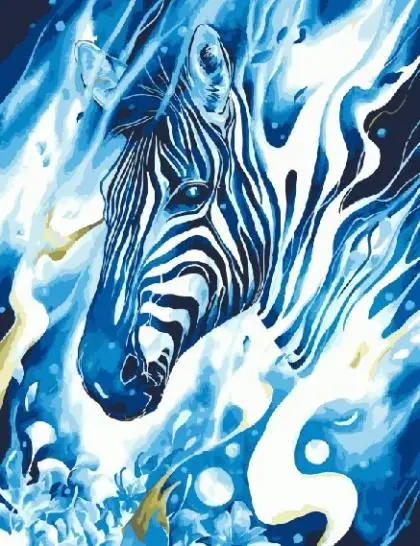 cioioil-X175 Watercolor zebra Acrylic Paint By Numbers Oil Painting Gift Coloring By Numbers Picture On Wall decor