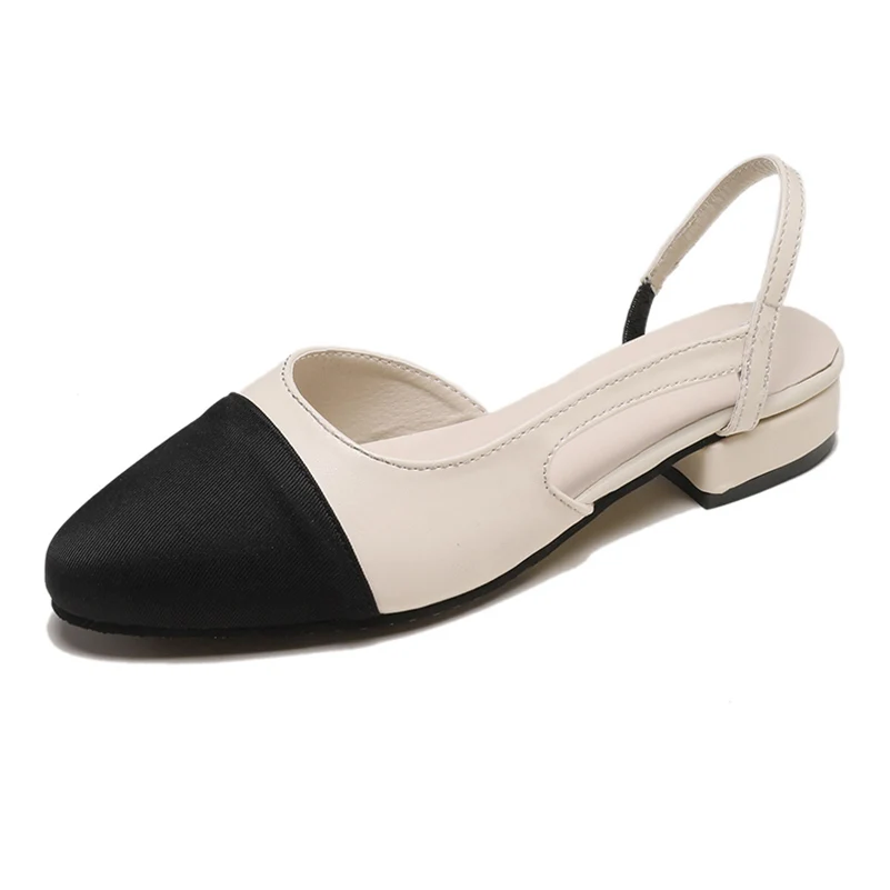 

2019 New Women Mules Shoes Woman Closed Toe Sandals Women Shoes Flat Comfort Back Strap Dress Wedding Sandals chaussures femme