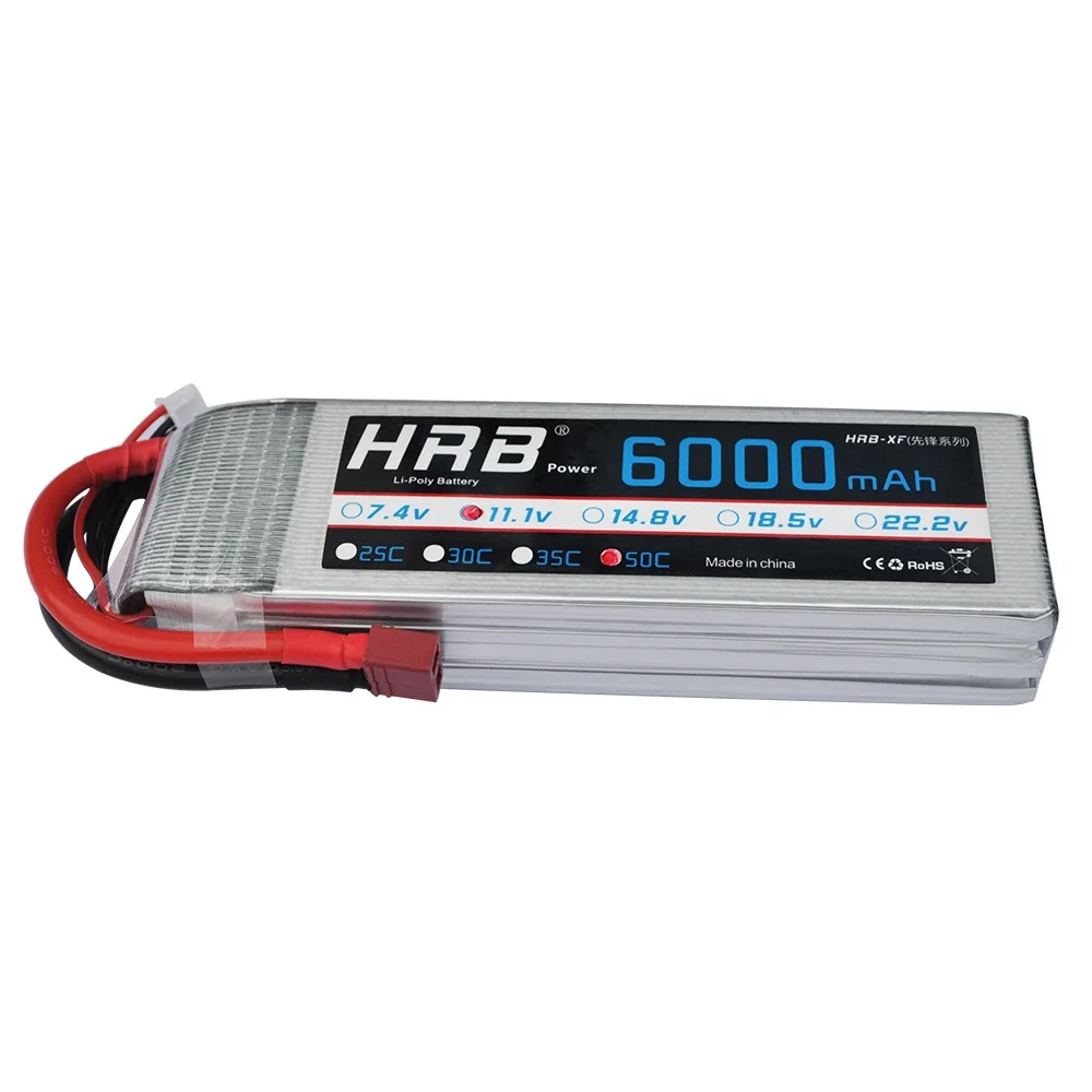 Аккумулятор hrb lipo 3S 11,1 V 5000mAh 5200mah 6000mah 8000mah 10000mah 12000mah 16000mah 22000mah mAh 50C для радиоуправляемых вертолетов автомобилей ebike