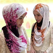 2017 New Scarf Women Muslim Muslim Islamic Scarf Scarves Time-limited Sale Adult Patterened Hijabs Hollow Out Lace Women’s