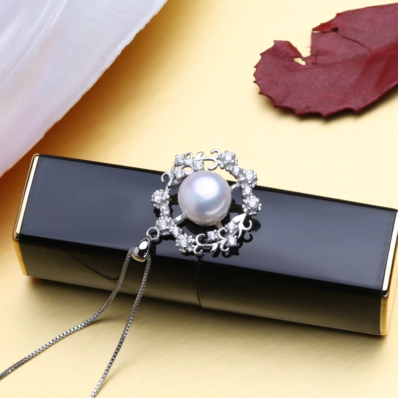 Женское ожерелье из серебра 925 пробы с жемчугом|pendant necklace|necklace pendant womennecklace women |