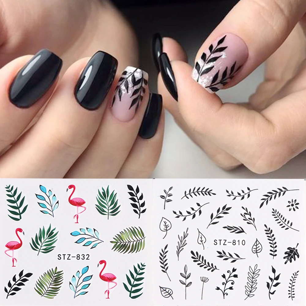 Flower Leaf Water Nail Sticker