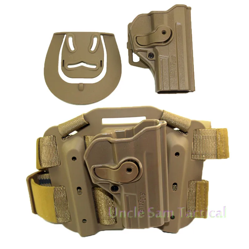 

Tactical Airsoft Belt/Thigh Holster Combat Pistol Polymer Retention Roto RH Drop Leg Holster For Sig Sauer Pro SP2022/SP2009