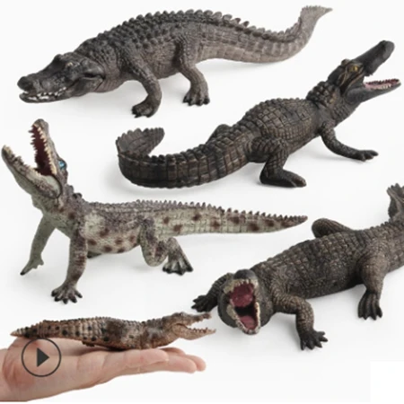 

GEEK KING simulation Crocodile Toy Set Plastic Play Toys World Park Crocodile Model Action Figures Kids Boy Gift Home Decor