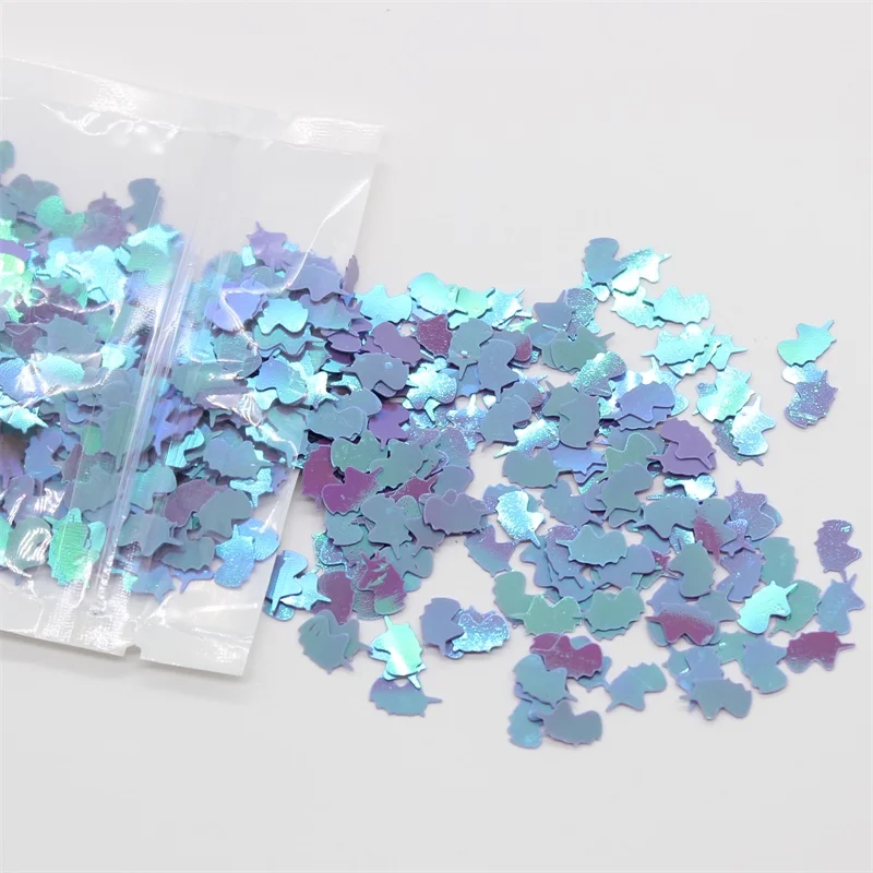 Ksccraft многоцветный ed Единорог форма блестки ПВХ плоский для DIY Изготовление карт крафт цветная коллекция - Цвет: color9