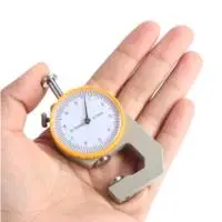 

Metal Silver Yellow Tester Thickness Gauge Durable Gift Micrometer Dial Leathercraft Craft Width Measurement Leather
