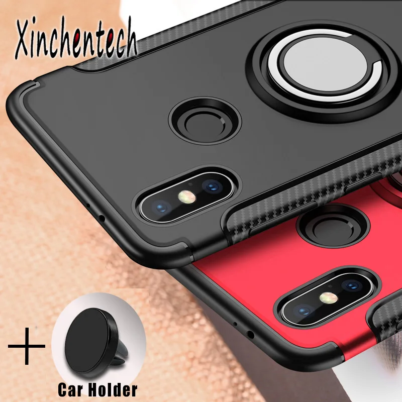

With Car Holder Shockproof Armor Case For Xiomi Redmi Note 5 6 7 Pro Cover For Xiaomi Mi 9 SE Mi 8 Lite A2 F1 On Redmi 5 Plus S2