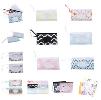 

1PCS Reusable Cartoon Print Baby Wet Wipes Bag Wet Wipes Cover Container For Wet Wipes Baby Skin Care Travel Wipes Bag