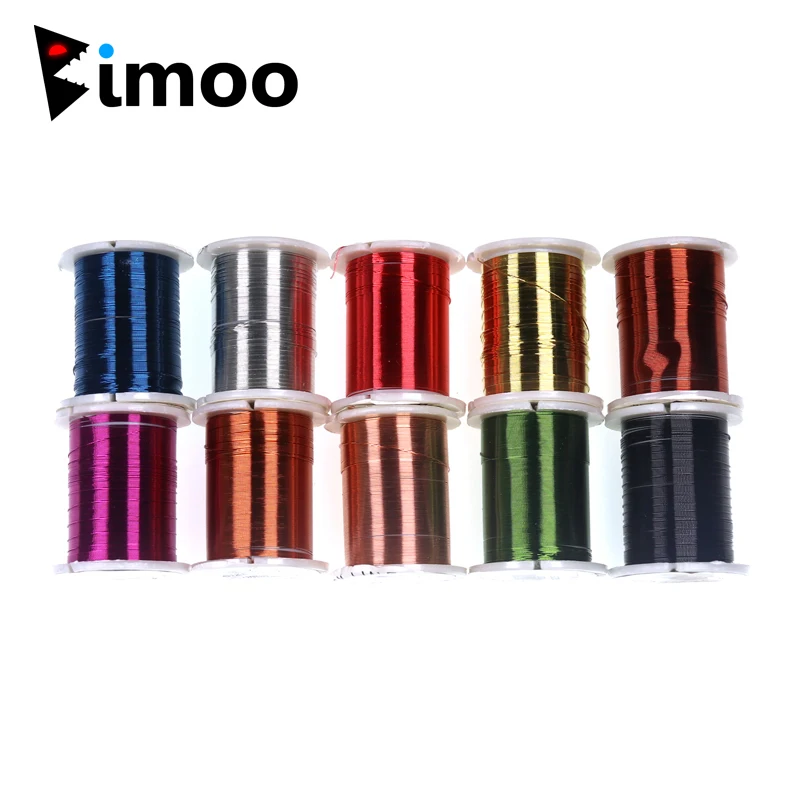 

Bimoo 10 Spools 10 Colors Set 0.3mm X 10m Fly Tying Copper Wire Line for Copper John Fly Nymph Midge Scud Flies Insect Bait Body