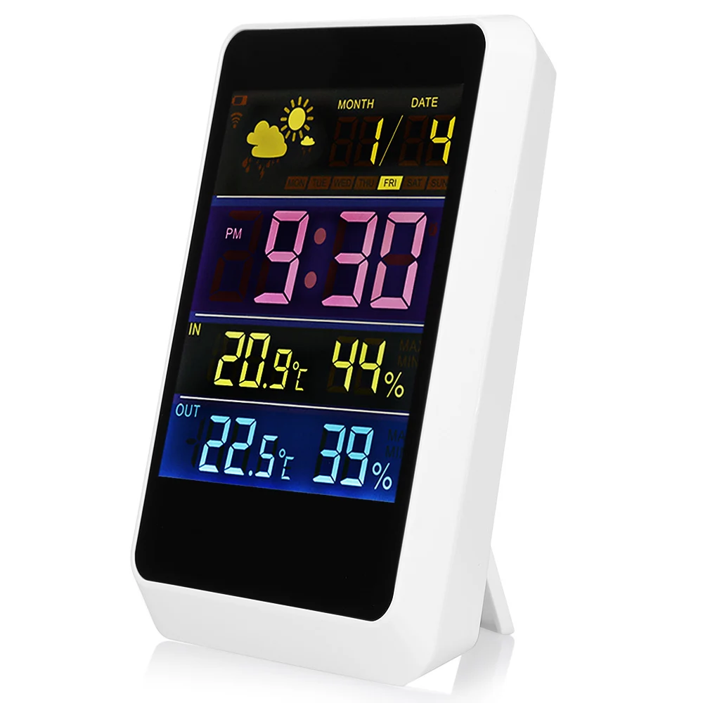 

Original Wireless Weather Station Alarm Clock PM2.5 Thermometer Clock Air Quality Monitor Humidity Temperature Detector Sensor