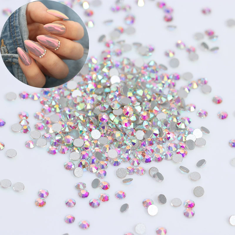 

1440pcs SS3-SS10 Flatback Crystal and AB Rhinestones For Nail Art Decoration Shoes And Dancing Dress Decoration