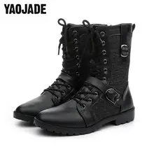 Новинка года; модные зимние мужские Ботинки martin высокого качества; мягкие и удобные нескользящие мужские Ботинки martin на плоской подошве