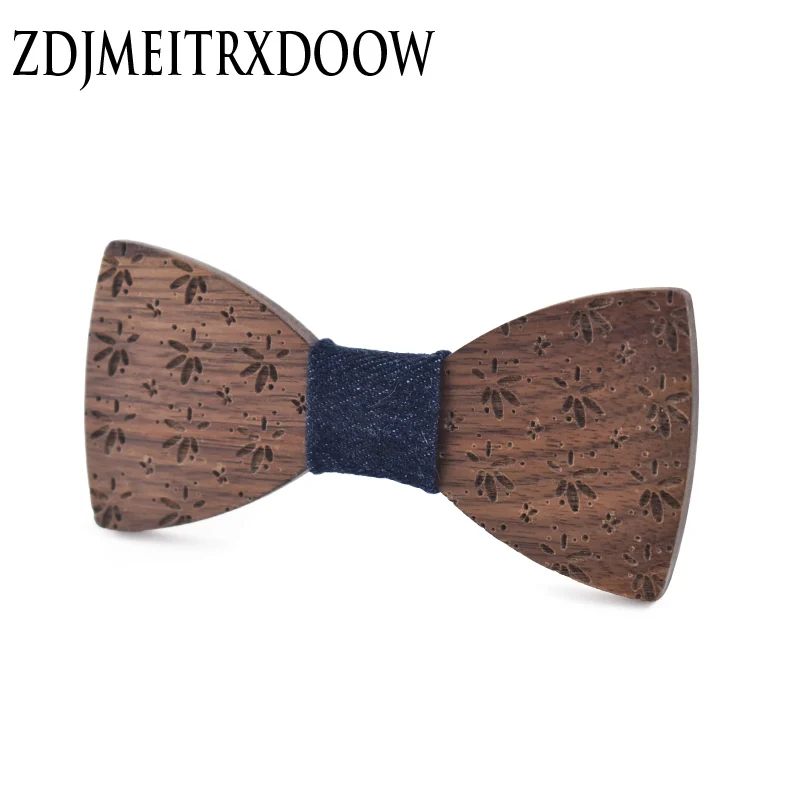 

Children Bow Tie Baby Boy Kids Clothing Accessories Printing Color Gentleman Wooden Girls bowties Neck Tie Flower Bowknot Dot