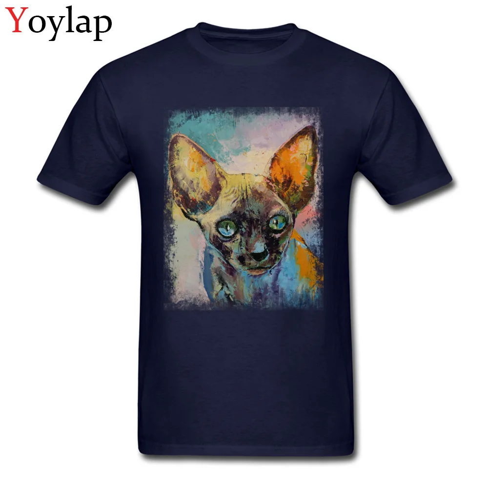Men's Tops Shirts Slim Fit Normal T Shirt Cotton Fabric Round Neck Short Sleeve Casual SPHYNX Clothing Shirt Top Quality navy