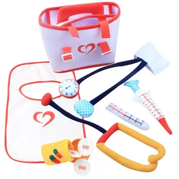 

1 Set Cloth Doctor Toys Safe Children Pretend Play Doctor Toys Soft Medical Kit Simulation Tools Baby Kids Pretend Play Kits