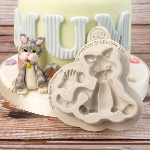 

3D Cats Animal Shape Silicone Form Fondant Cake Molds Biscuit Cookie Soap Sugarcraft Decoration Tools F125