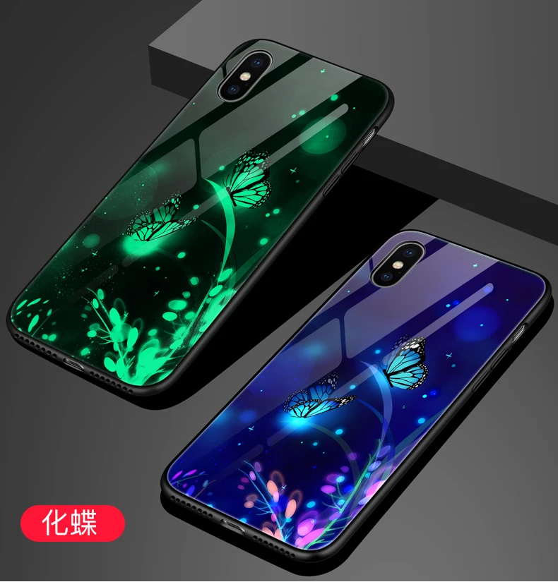 Unibay For iPhone XR Case 5.8 inch Hard Anti knock 9H Tempered Glass