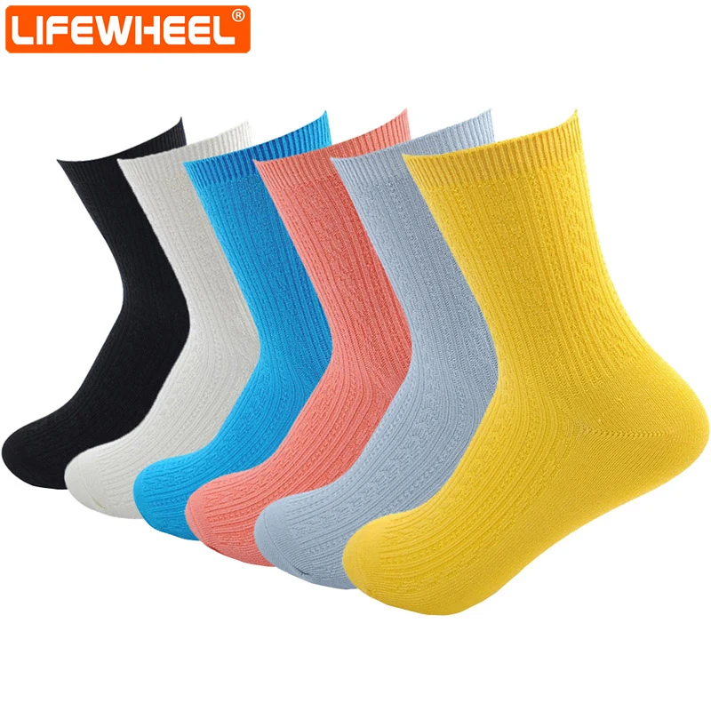 LifeWheel/женские носки из бамбукового волокна, супер мягкие влагоотводящие, антибактериальные, средней длины, повседневные хлопковые носки, 6 пар/лот