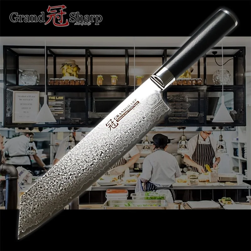 2018-Damascus-Chef-Knife-8-2-Inch-vg10-Damascus-Steel-Japanese-Kitchen-Knives-G10-Handle-Razor