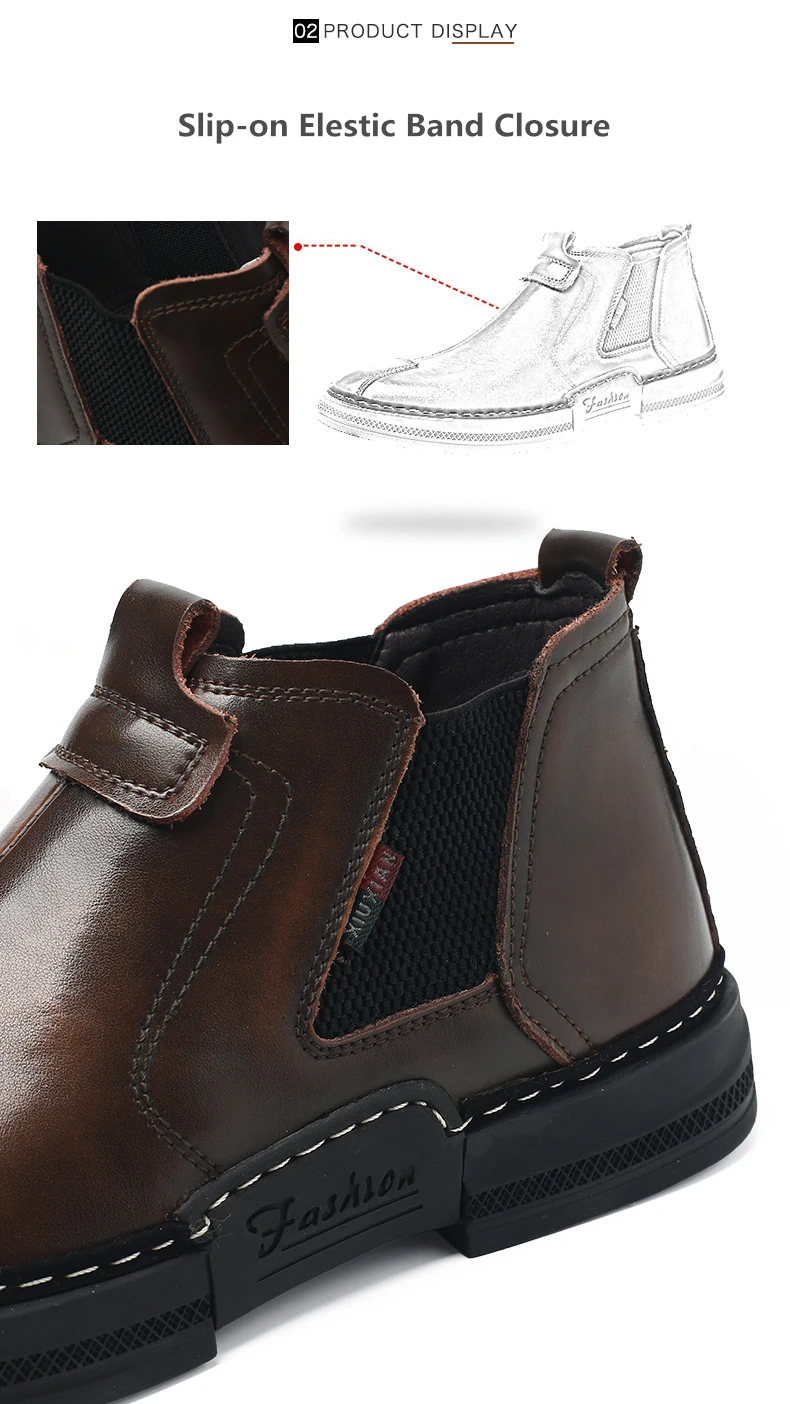 Misalwa/короткие ботильоны; мужские ботинки «Челси» из спилка; Красивая стильная зимняя обувь; Мужская однотонная обувь черного и коричневого цвета