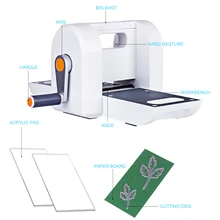 Surwish DIY Die Cutting Embossing Machine Scrabooking Alubm Card Cutter Tool — White