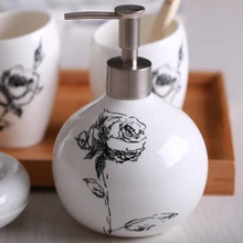 Костяной фарфор Ручная моющая жидкость бутылка банный бачок с жидкостью ручной работы упаковка шампуня в бытовой ванной комнате