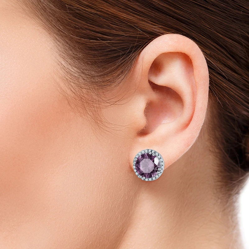 Серьги пусеты BONLAVIE из серебра 925 пробы Спессартин Гранат|earrings earring|earrings silver 925earrings