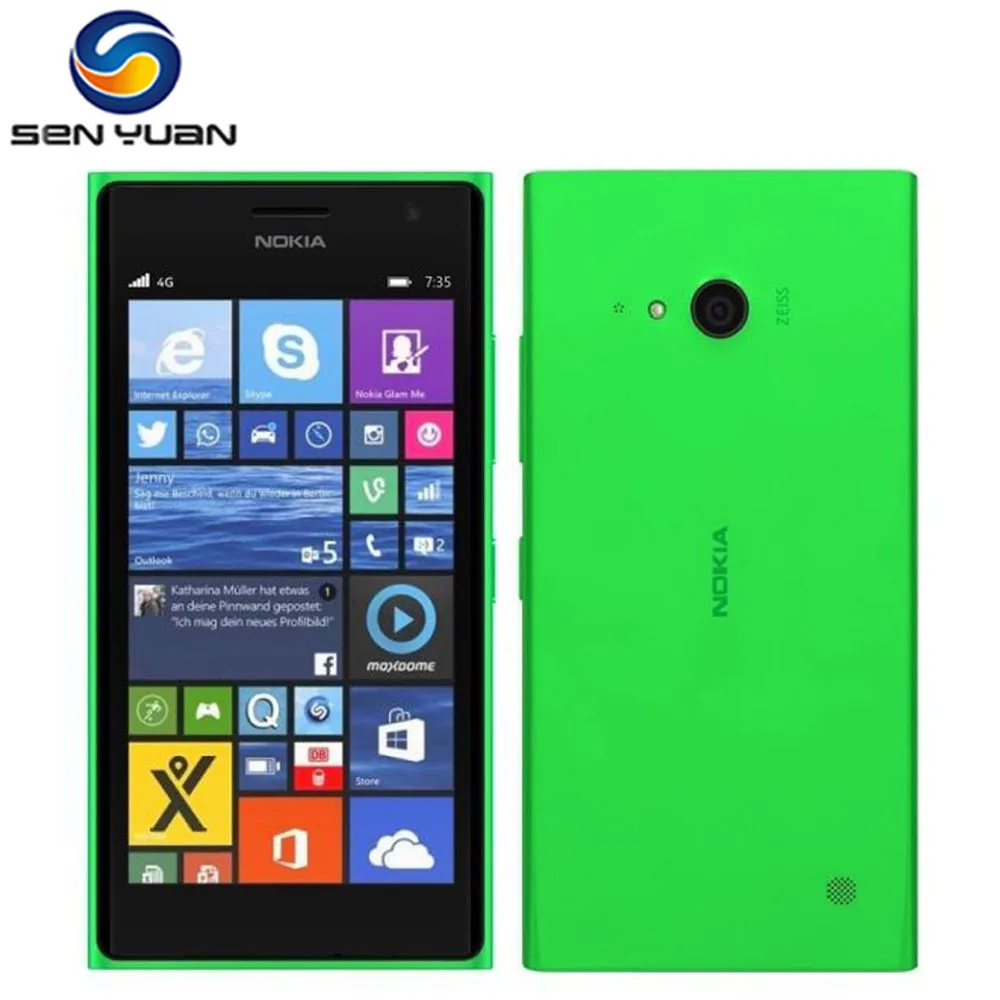 Nokia Lumia 735 разблокированный 4," 8 Гб rom 1 Гб ram четырехъядерный LTE Windows мобильный телефон сотовый телефон