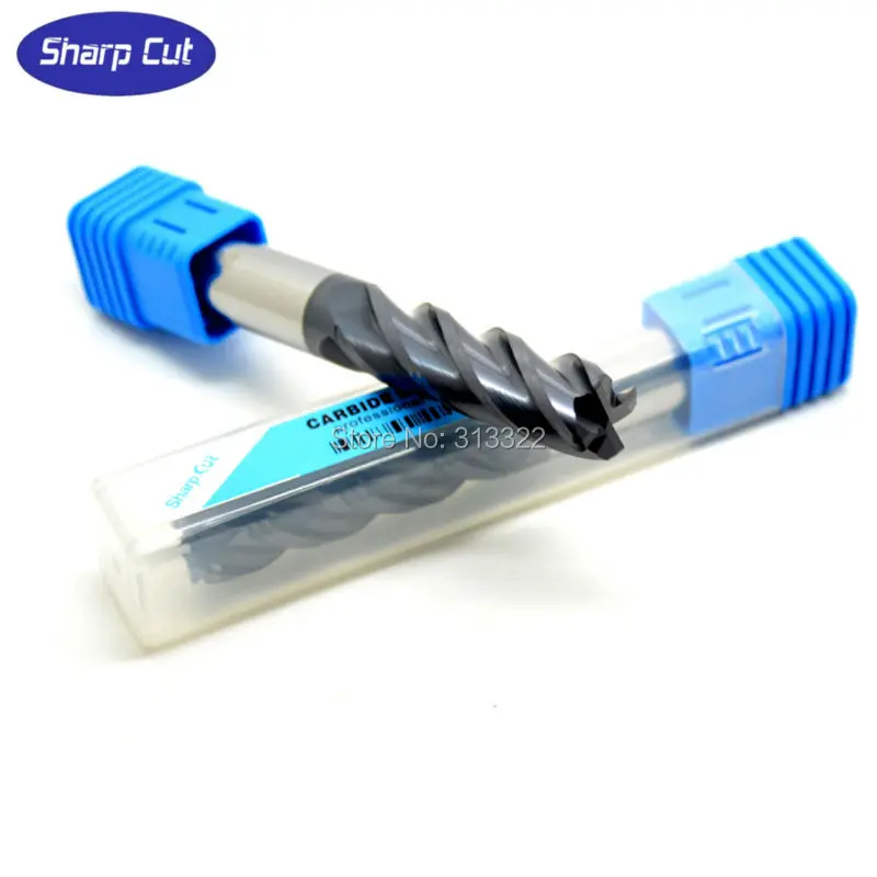 

Free Shipping 8M*8D*60L 4 Flutes Tungsten Carbide End Mills HRC45 CNC Flat End Milling Cutter with AITiN coated Flat end mills