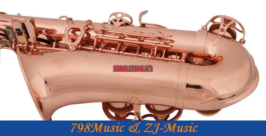 Профессиональный альтовый саксофон Ми-бемоль покрытый розовым золотом