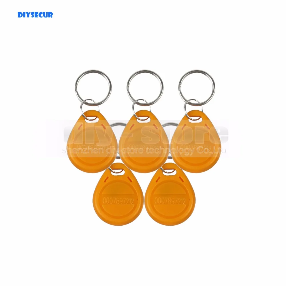 

DIYSECUR 50pcs/lot For Access Control / Door Lock Use 125Khz RFID Tag Proximity ID Keyfob Key Tag Electronic Key