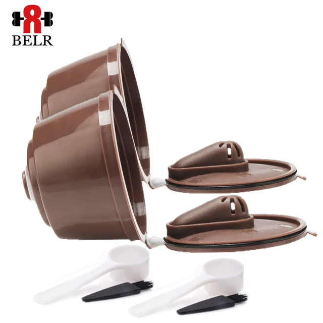Cheap New Hot For Dolce Gusto Coffee Capsule Cup Tea Dripper Reusable Capsules Filter Coffee Machine Accessories Get 2 Spoon 2 Brush