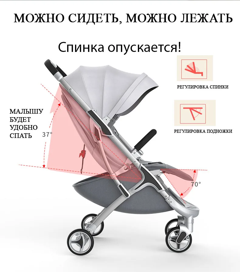 Горячая Mom-M19 коляска прогулочная может сидеть или сложить детская прогулочная коляска может взять самолет Россия Новинка