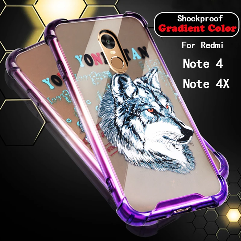 

KaiNuEn Anti-knock coque,cover,case for Xiomi XiaoMi Redmi Note 4x 4 x Note4x silicone +PC luxury On phone back global version